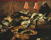 Frans Snyders Fish stall Spain oil painting artist